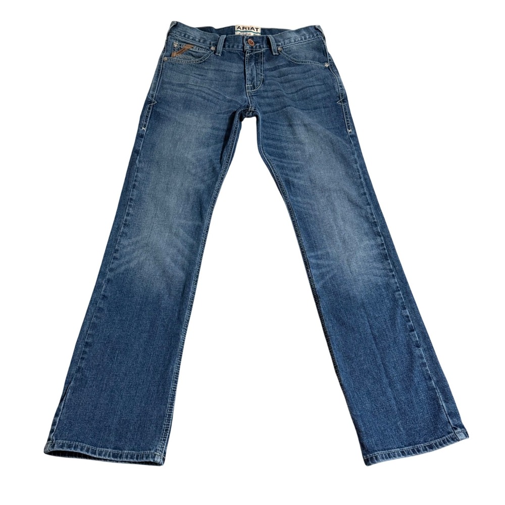Ariat M7 Slim Fit Straight Leg Jeans 30x31 Aspen Wash Blue Denim Western Rodeo